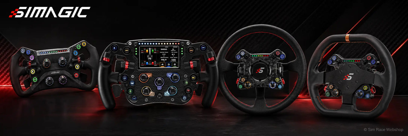 Simagic steering wheels banner - simracewebshop