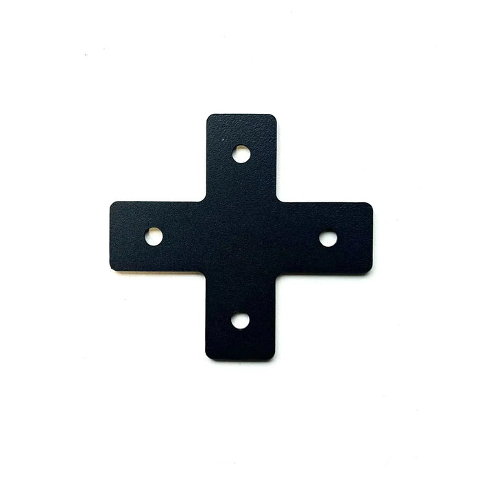 SimXPro 2x Kreuz - Anschlussplatte 3mm - 40 - 80 - 120 Schwarz