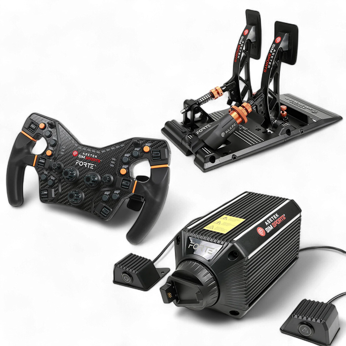 Asetek SimSports Forte 18Nm & Forte Pedals PS Bundle