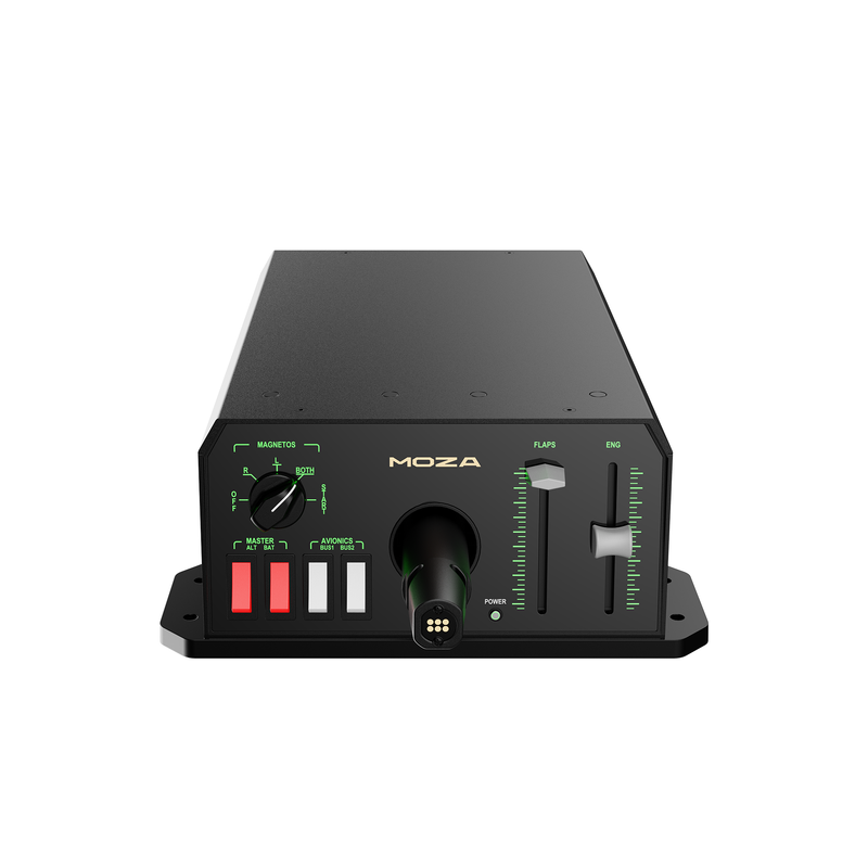 MOZA AY90 Force Feedback Yoke Base front control-panel view
