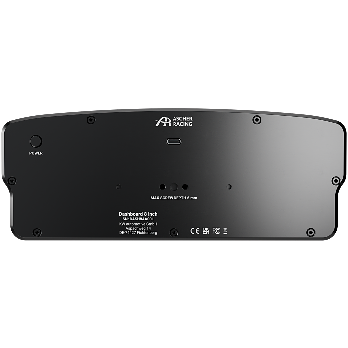 Ascher Racing 8" Dashboard Ascher Racing