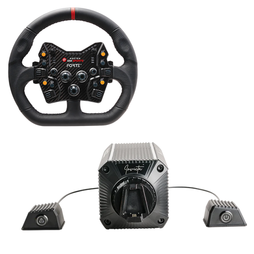 Asetek invecta 27NM Direct Drive GT Bundle - GT D-shape Leather Wheel