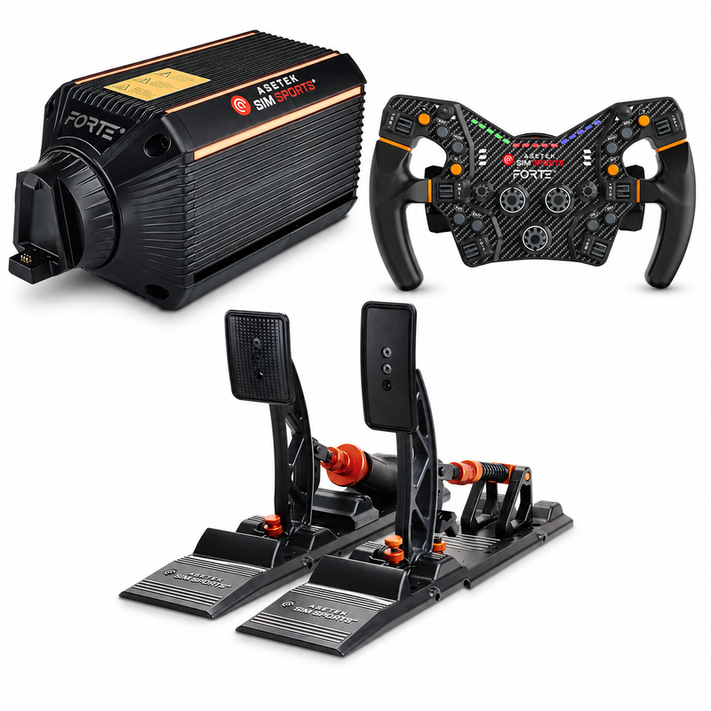Asetek SimSports® Forte™ 18Nm & Forte-Pedale S-Serie — Sim Race Webshop B.V