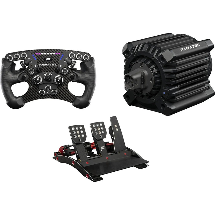 Fanatec ClubSport DD+ Bundle – Formula V2.5 Steering Wheel + V3 Pedals - Playstation Ready / PC Fanatec / Corsair