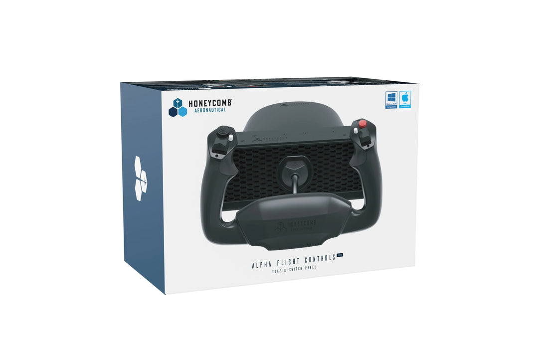 Honeycomb Alpha Flight Controls Lite Yoke + Switch Panel (PC/Mac) Honeycomb