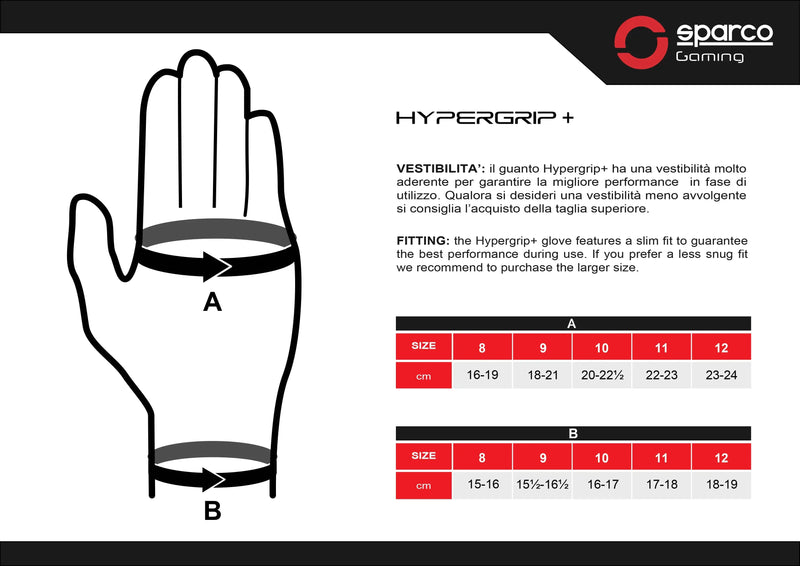 Sparco Hypergrip+ Gaming Glove Sparco Racing Sparco Racing Sim Racing Gloves  Sim Race Webshop B.V.