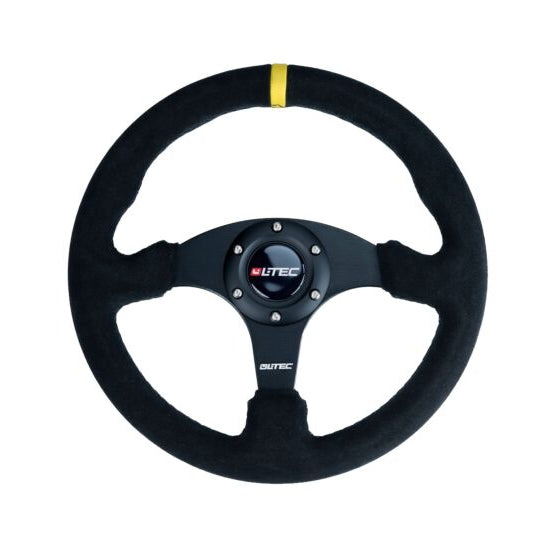 LTEC BAS ECO Steering Wheel Suede 330mm – Flat 3-Spoke Racing Wheel Ltec Ltec Steering Rim  Sim Race Webshop B.V.