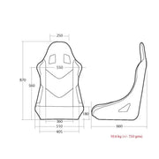 LTEC Pro+ FIA Bucket Seat (Wide) Ltec Ltec Bucket seat  Sim Race Webshop B.V.