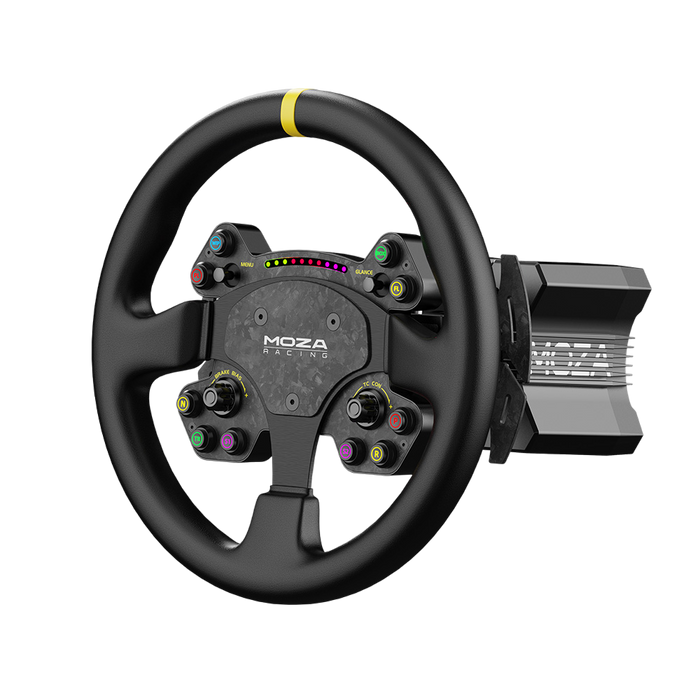 Moza Racing R9 Direct Drive Wheel Base - V2 + RS V2 Volante in pelle - Bundle