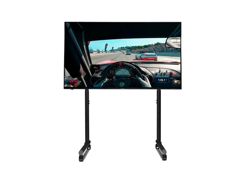 Next Level Racing® Round Tube Freestanding Single Monitor Stand (Up to 65”) - Sim Race Webshop B.V. Monitor Stand  Next Level Racing