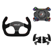 Simagic NEO X HUB bundle with P-325CA wheel rim and S410 dual-clutch paddle shifter module