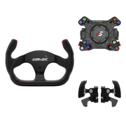 Simagic NEO X HUB bundle with P-325CL wheel rim and S410 dual-clutch paddle shifter module