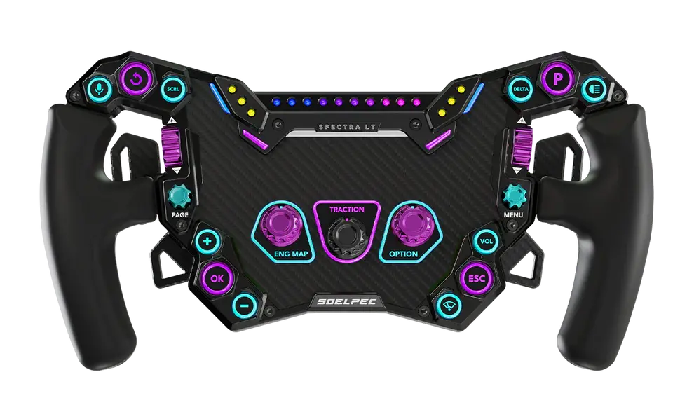 SOELPEC Spectra LT – Formula-Style RGB Sim Racing Wheel Soelpec