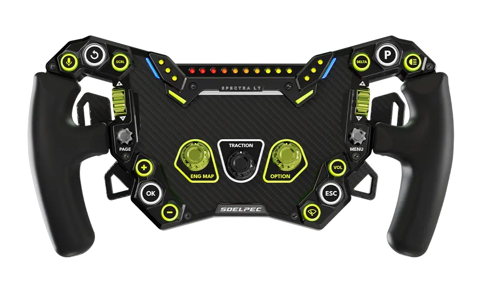 SOELPEC Spectra LT – Formula-Style RGB Sim Racing Wheel Soelpec