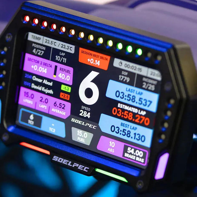 SOELPEC XR-5 Racing Display Soelpec Soelpec Data Display (DDU)  Sim Race Webshop B.V.