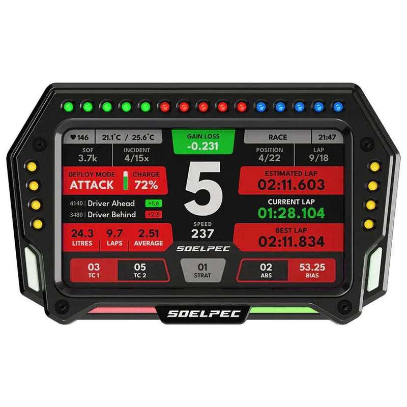 SOELPEC XR-5 Racing Display Soelpec Soelpec Data Display (DDU)  Sim Race Webshop B.V.