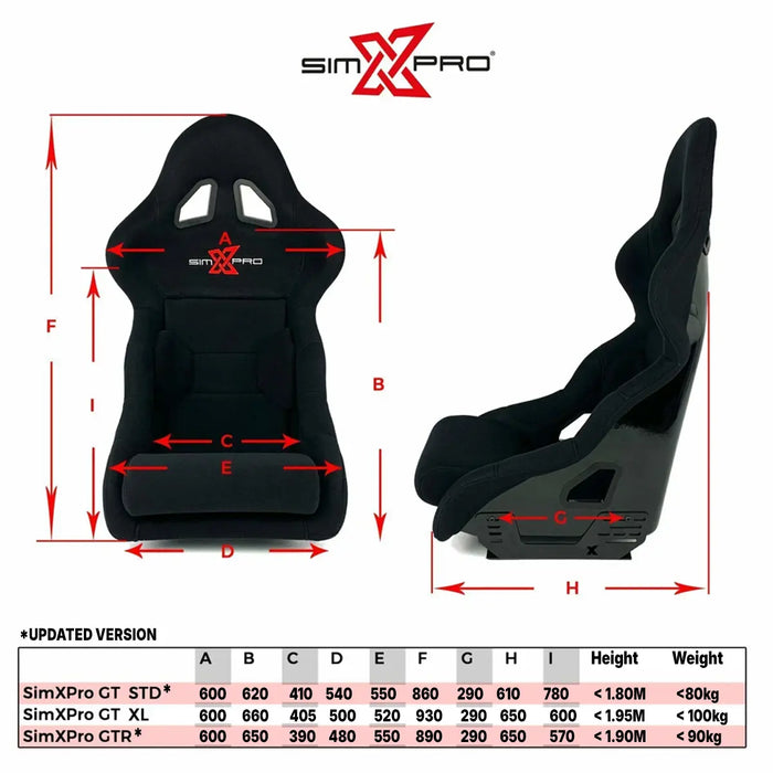 Sedile SimXPro XL GT Sim Racing