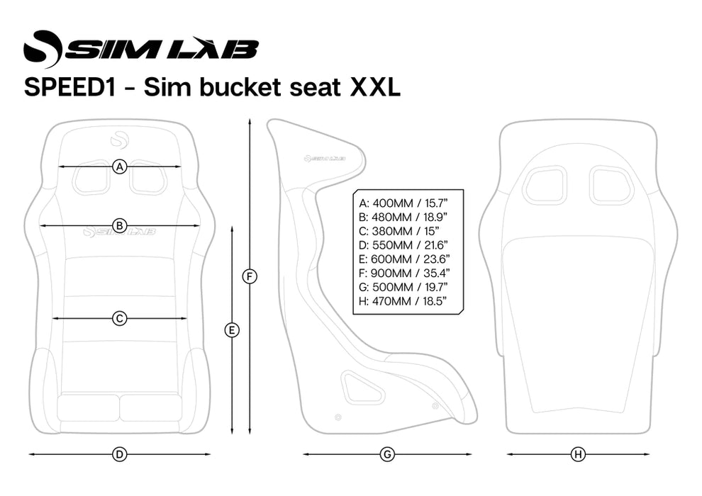 Sim-Lab Speed ​​1 Sim Racing Kuipstoel