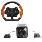 Asetek invecta 27NM Direct Drive GT Bundle - GT D-shape Orange Leather Wheel