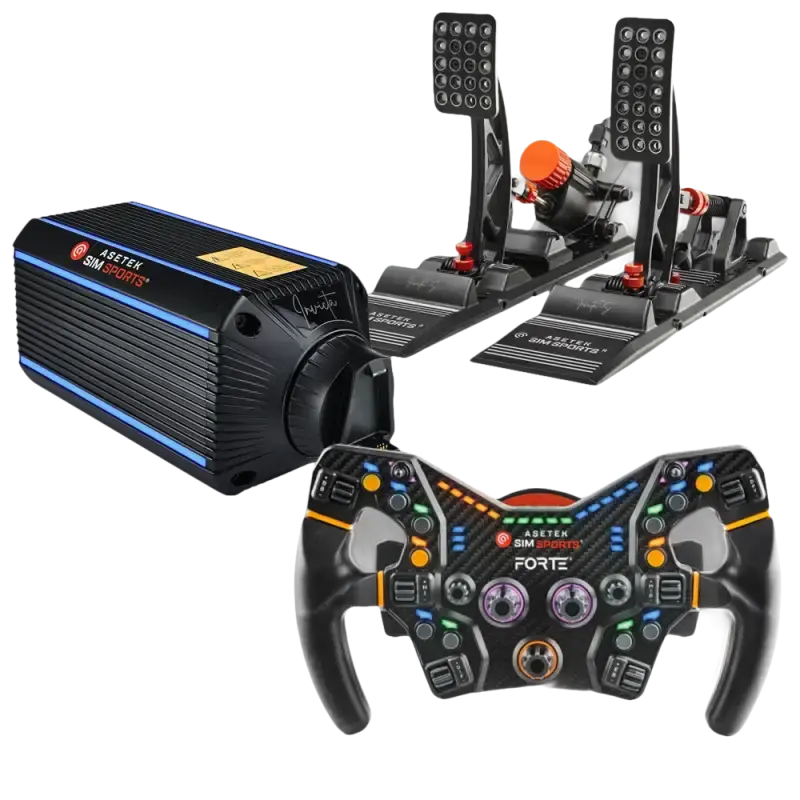 Asetek SimSports Invicta 27Nm Wheelbase + Forte Wheel & Invicta S Pedals Bundle Wheel base + Wheel + Pedal Bundle