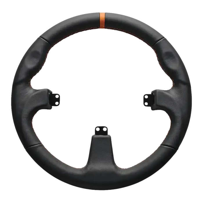 Asetek SimSports Round Black Leather Steering Wheel Rim Steering Rim