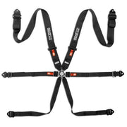 Sparco Competition H-3 Steel 2026 6-point racing harness - Black