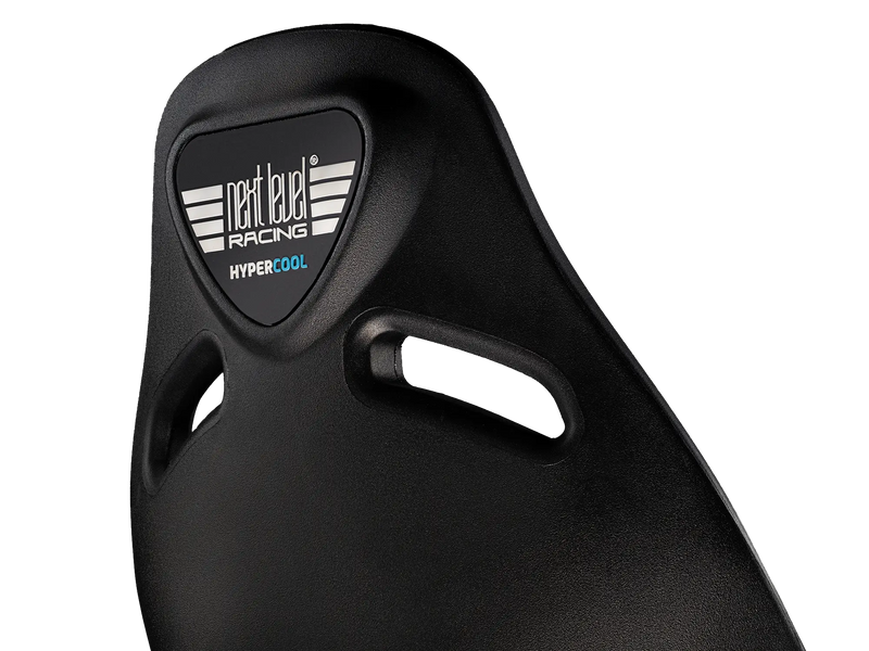 Next Level Racing ES1 Hypercool shell and harness opening detail