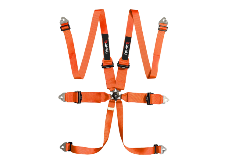 LTEC Magnum HANS Ultralite 6-Point Racing Harness – Orange – photo 12
