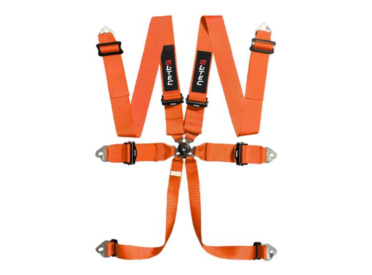 LTEC Magnum Ultralite 6-Point Racing Harness – Orange – photo 11
