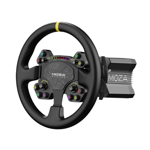 Moza Racing R12 Direct Drive Wheel Base – V2 + RS V2 Steering Wheel Leather – Bundle - Wheel base + wheel