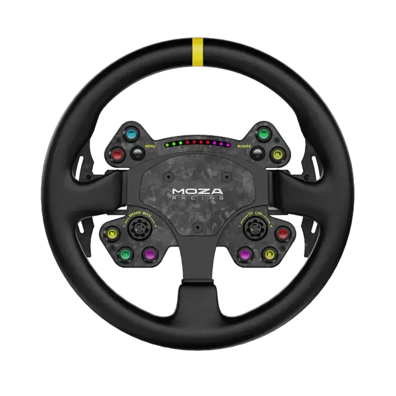 Moza Racing R9 Direct Drive Wheel Base – V2 + RS V2 Steering Wheel Leather - Bundle - Wheel base + wheel