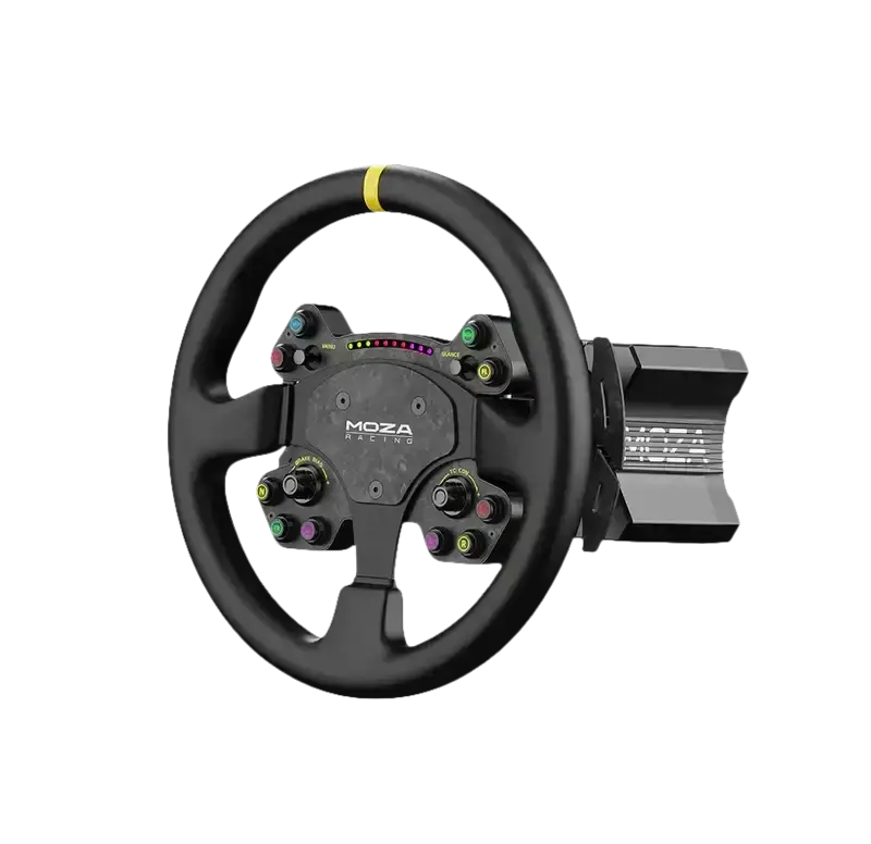 Moza Racing R9 Direct Drive Wheel Base – V3 + RS V2 Steering Wheel Leather Bundle Wheel base + wheel