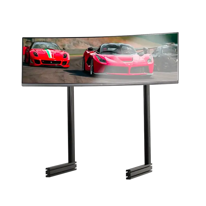 NEXT LEVEL RACING ELITE FREESTANDING SINGLE MONITOR STAND - BLACK + Monitor