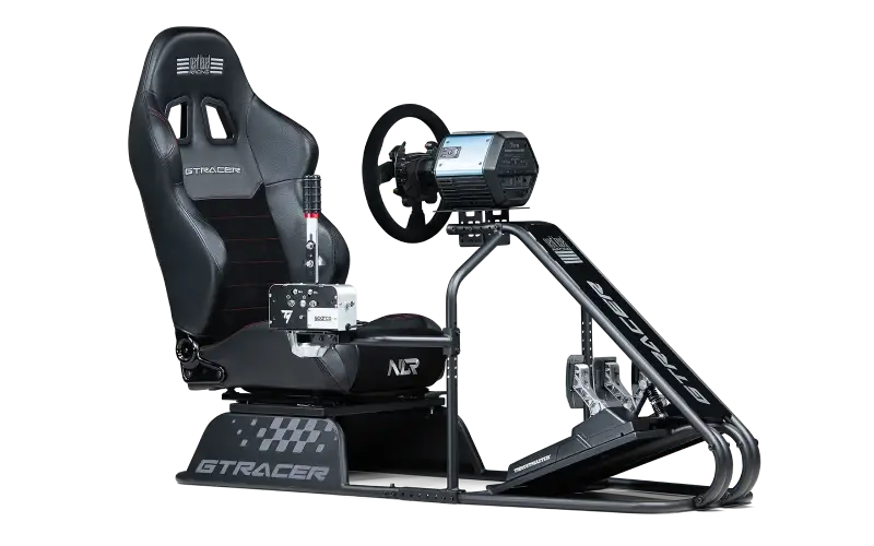 Next Level Racing - GTRacer Cockpit - Front side - thrustmaster T818