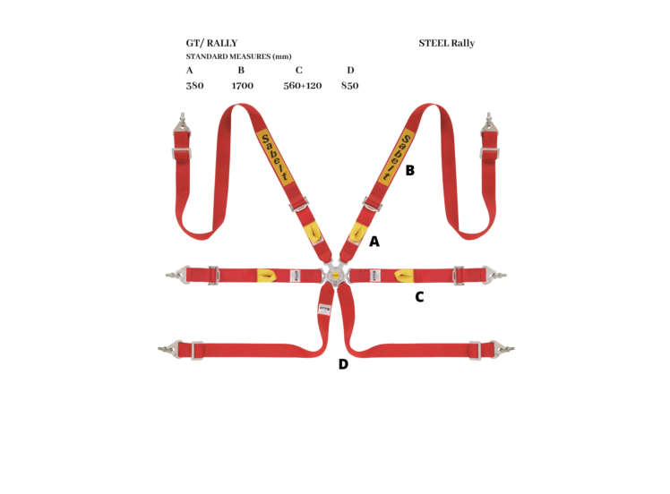 Sabelt Steel Rally 2x2 6-Point Racing Harness – product image 4