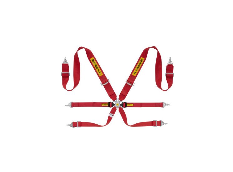 Sabelt Steel Rally 3x2 6-Point Racing Harness – Red – photo 7
