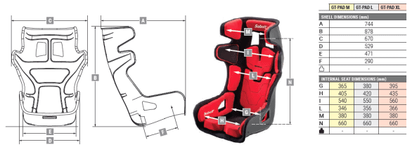 seat dims