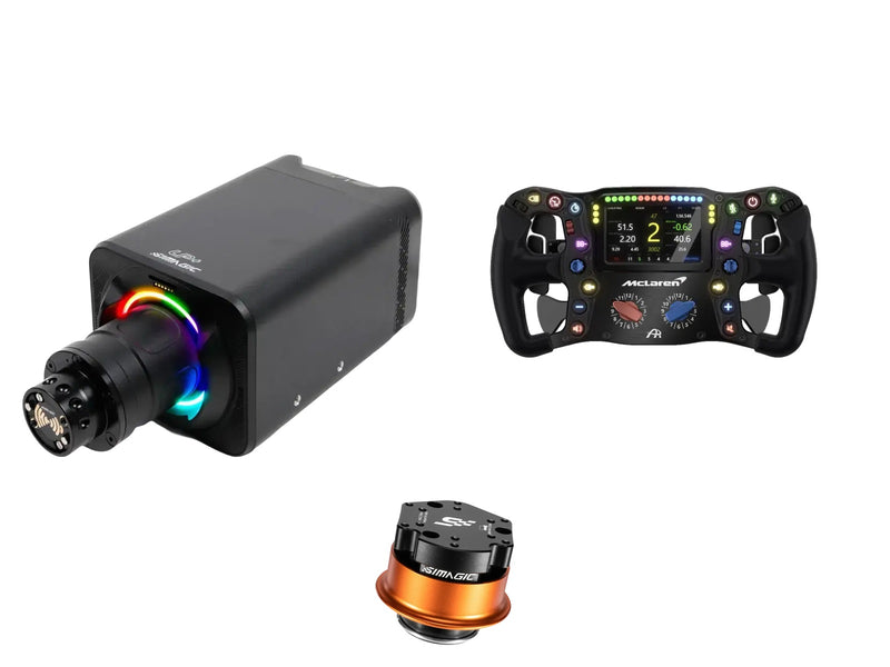 Simagic Alpha EVO Pro 18 Nm + Ascher Racing Steering Wheel + QR-A Bundle — Ascher McLaren Artura Ultimate
