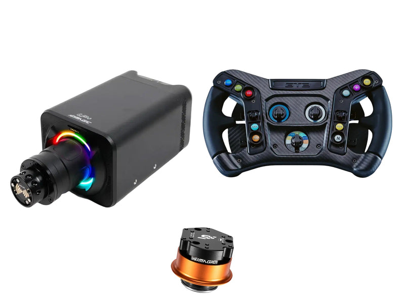 Simagic Alpha EVO Pro 18 Nm + VPG Steering Wheel + QR-A Bundle — VPG Sim Mustang GT3 Sim Racing Steering Wheel
