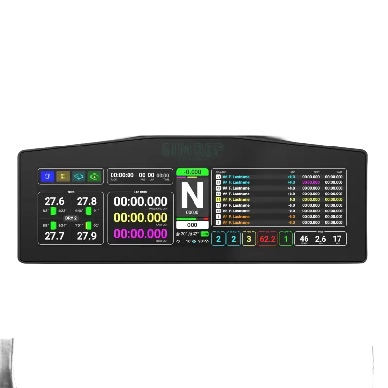 SimRep DDUXX1 Sim Dashboard - Data Display (DDU)