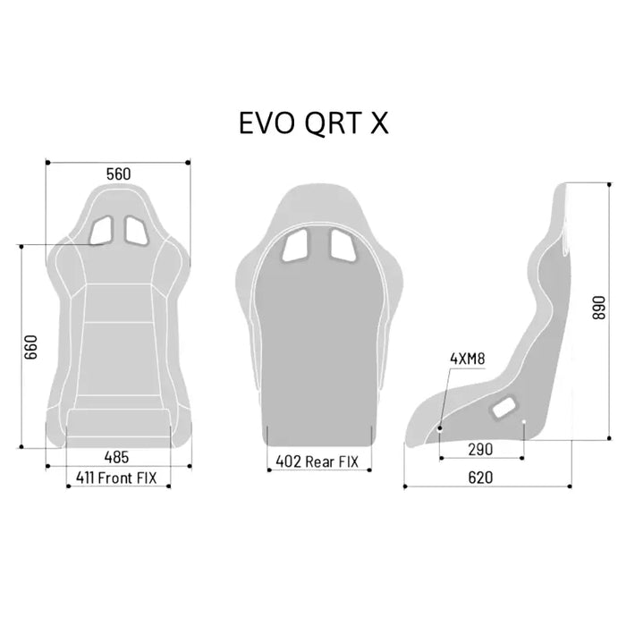 SPARCO EVO QRT X Race Seat - Black - Bucket seat