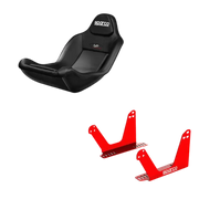 SPARCO GP GAMING Race Chair - Seat Bracket / Black Leather - Bucket seat