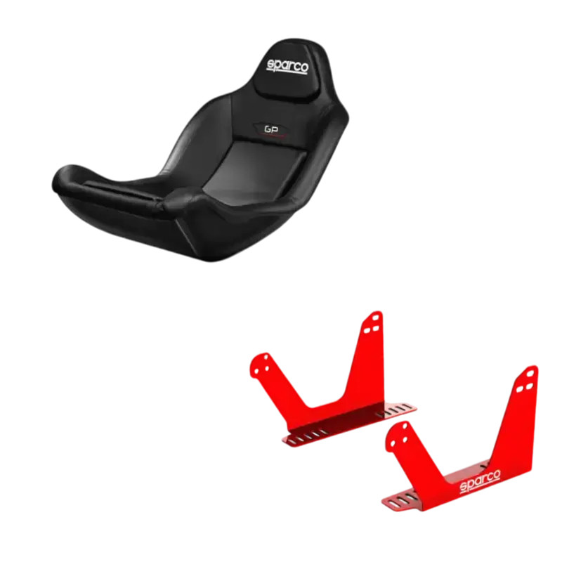 SPARCO GP GAMING Race Chair - Seat Bracket / Black Leather - Bucket seat