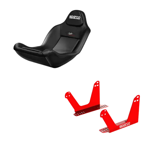 SPARCO GP GAMING Race Chair - Seat Bracket / Black Leather - Bucket seat