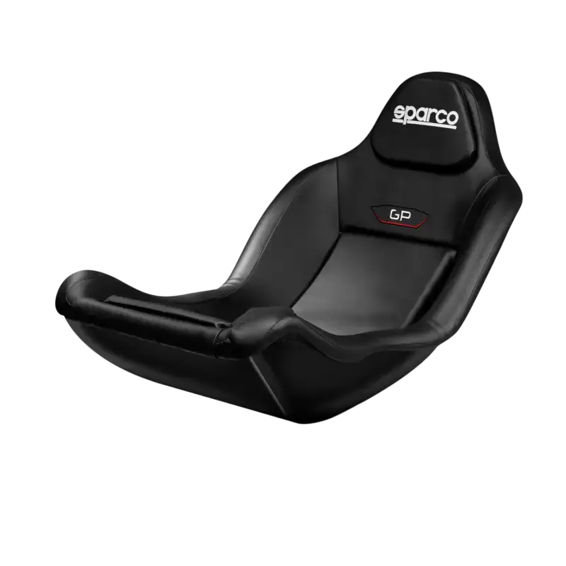SPARCO GP GAMING Race Chair - With-out Seat brackets / Black Leather - Bucket seat