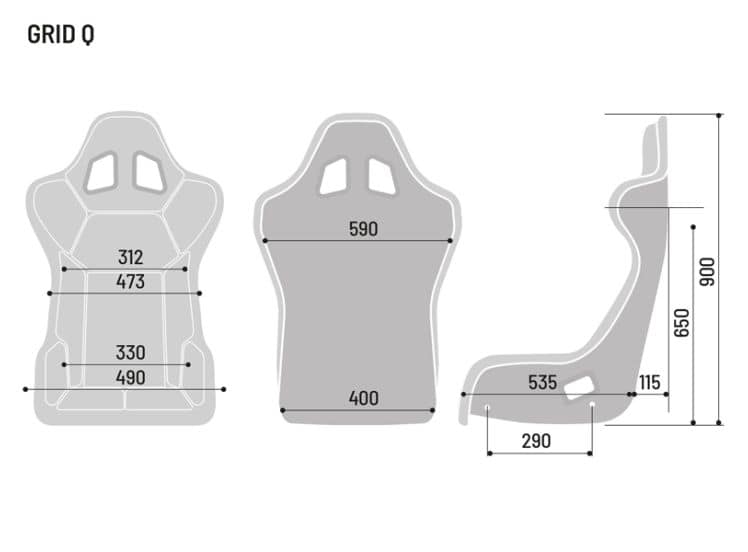 Sparco Grid-Q dimensies