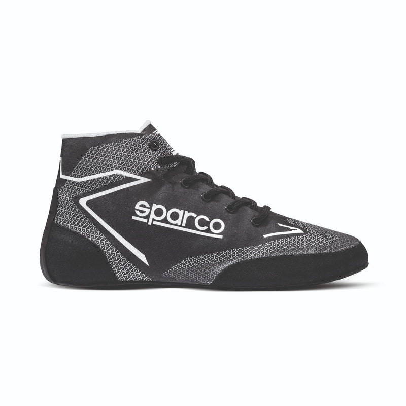 Sparco Prime Extreme – Black and white racing boot, outer side profile
