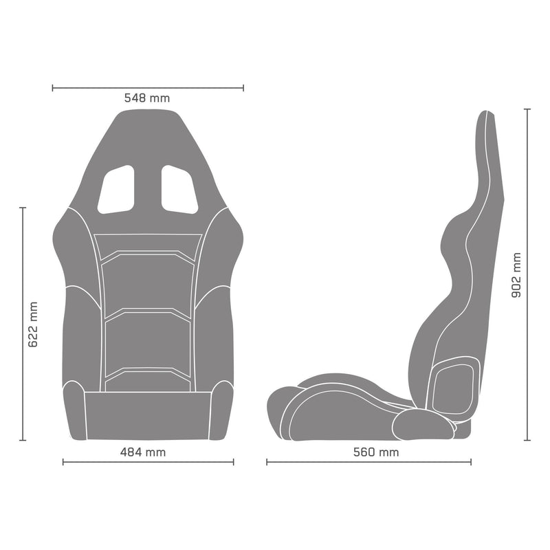 Sparco Torino Fabric Reclining Sports Seat – official product view 6