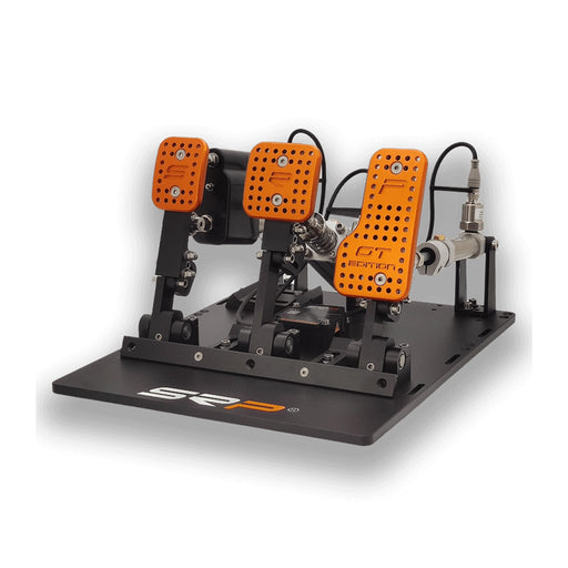 SRP GT-R 3P Black Edition pneumatic sim racing pedals – product view 1